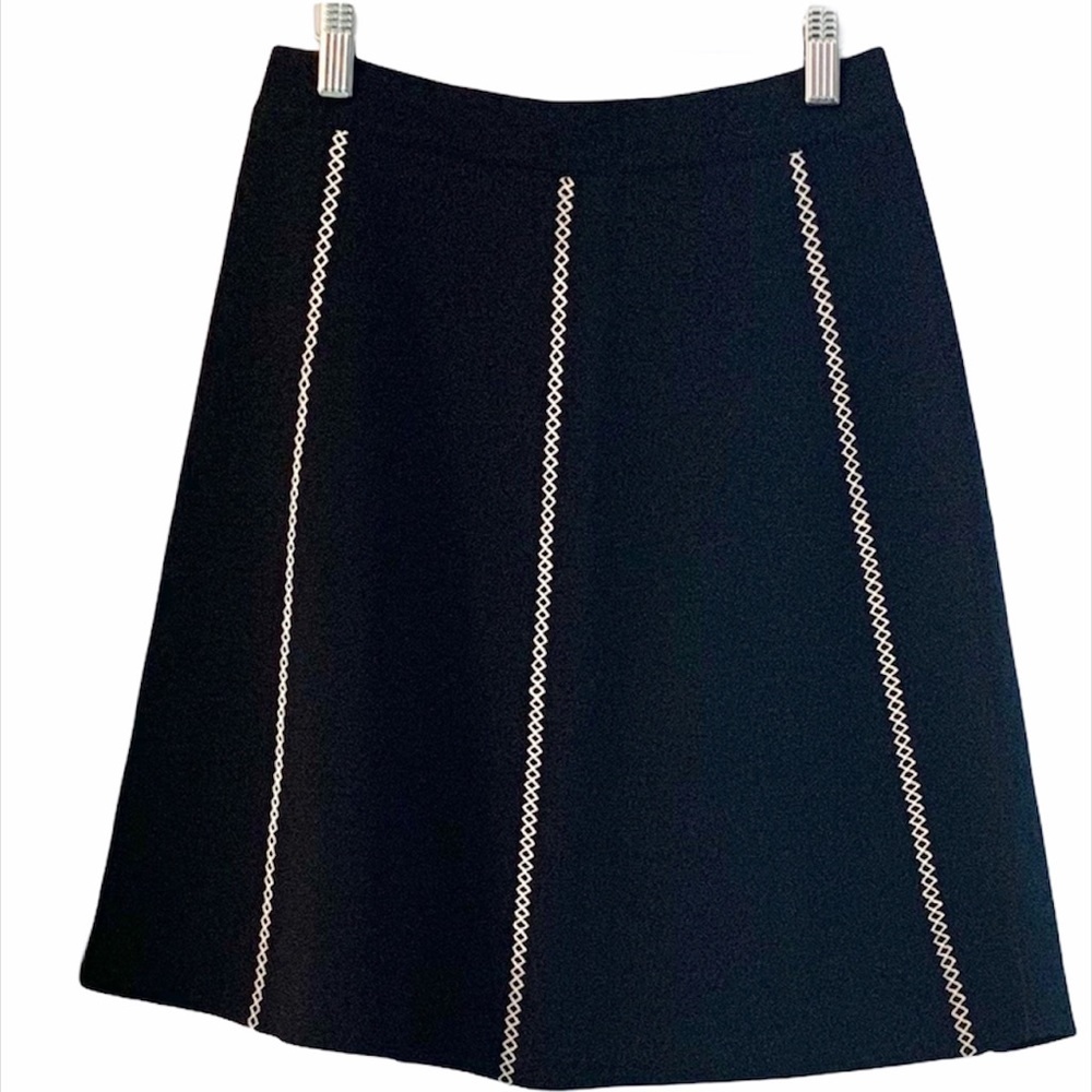 Icone Simons Mini Black Flared Knit Skirt